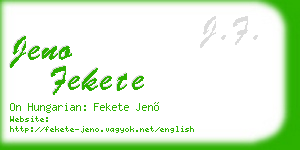 jeno fekete business card