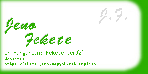 jeno fekete business card